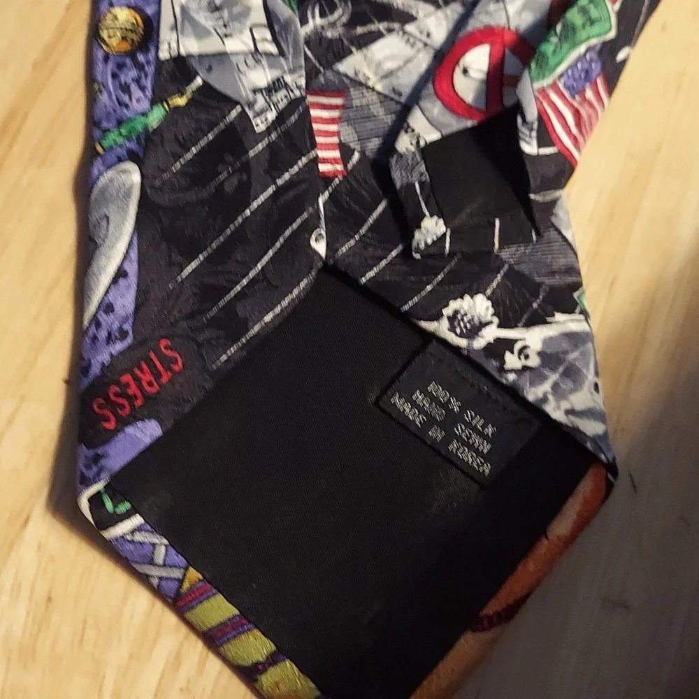 Nicole Miller Stock Exchange Vintage Silk Tie Multicolor